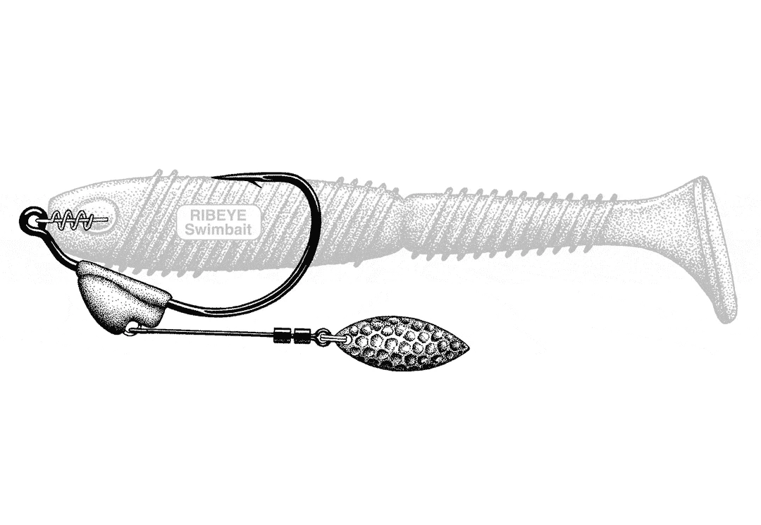 Owner Hooks Owner Flashy Swimmer Hooks - Nickel Willow Leaf Fishing Hooks 4 Owner Hooks Owner Flashy Swimmer Hooks - Nickel Willow Leaf Fishing Hooks