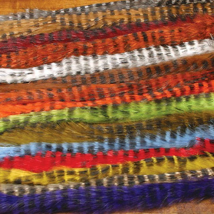 Hareline Dubbin Black Barred Rabbit Strips 1/8" 3 Hareline Dubbin Black Barred Rabbit Strips 1/8"