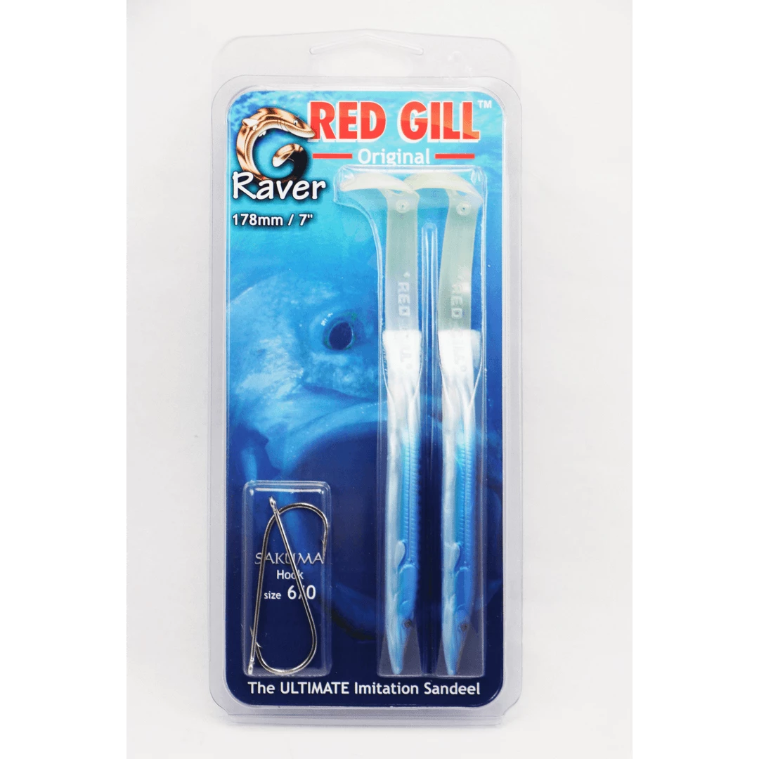 Red Gill Lures Red Gill Original - Raver 178mm Soft Plastic Lures 4 Red Gill Lures Red Gill Original - Raver 178mm Soft Plastic Lures
