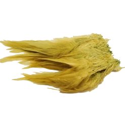 Hareline Dubbin Dyed Over White Strung Chinese Saddle Hackle