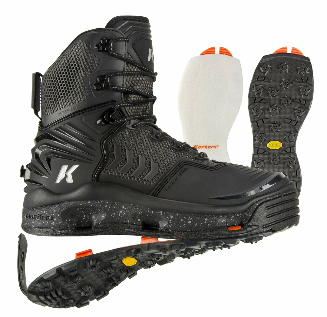 Korkers Footwear Korkers River Ops Wading Boots (Felt & Vibram Soles) 3 Korkers Footwear Korkers River Ops Wading Boots (Felt & Vibram Soles)