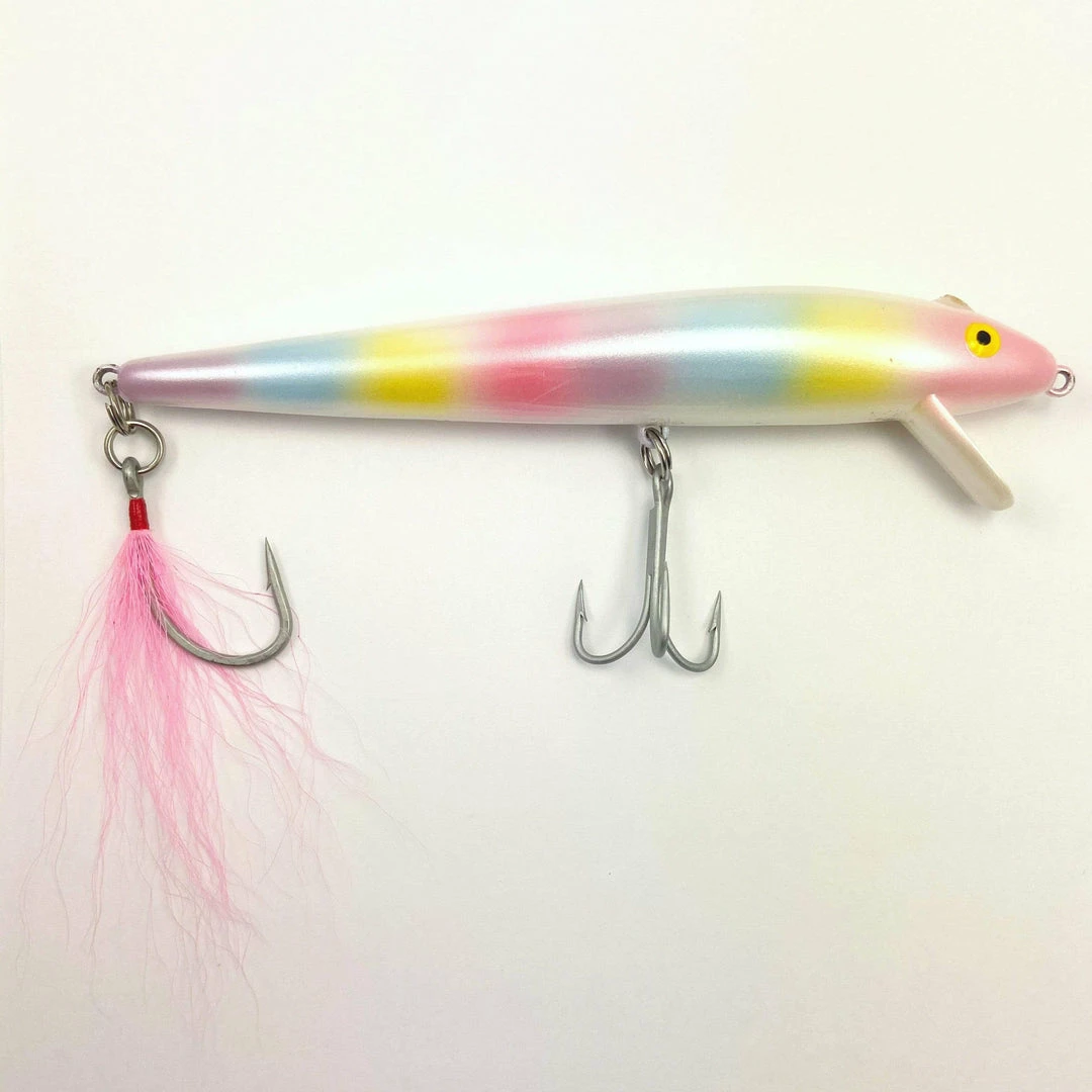 Plastic Lures Cotton Cordell Water Loaded 7" Red Fin Swimmers 8 Plastic Lures Cotton Cordell Water Loaded 7" Red Fin Swimmers