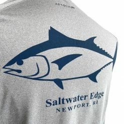 The Saltwater Edge SWE Bluefin Stencil Long Sleeve Performance Hoodie - By Aftco 8 The Saltwater Edge SWE Bluefin Stencil Long Sleeve Performance Hoodie - By Aftco
