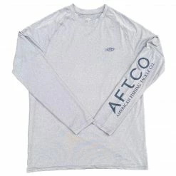The Saltwater Edge Sun Protective Clothing SWE Bluefin Stencil Long Sleeve Performance Shirt - By Aftco