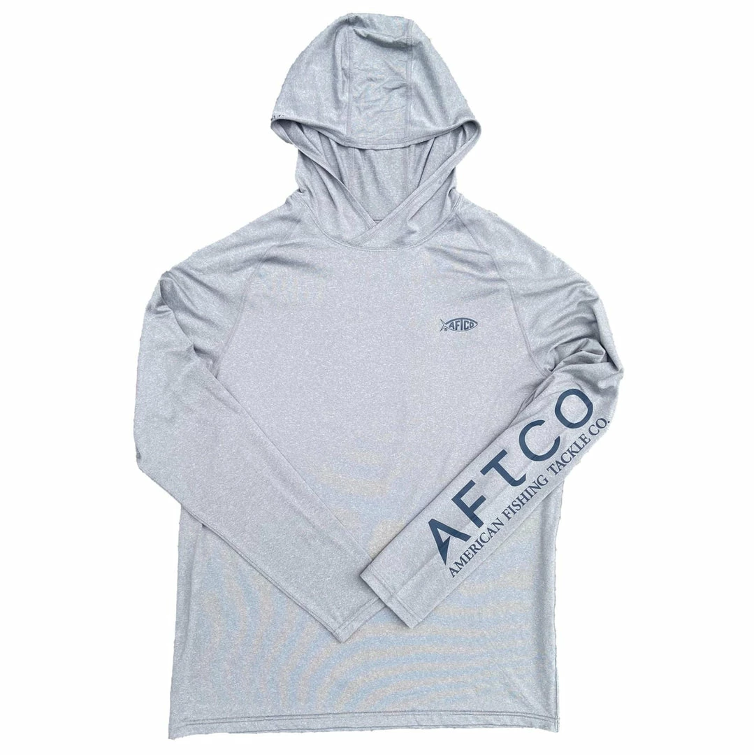 The Saltwater Edge SWE Bluefin Stencil Long Sleeve Performance Hoodie - By Aftco 4 The Saltwater Edge SWE Bluefin Stencil Long Sleeve Performance Hoodie - By Aftco