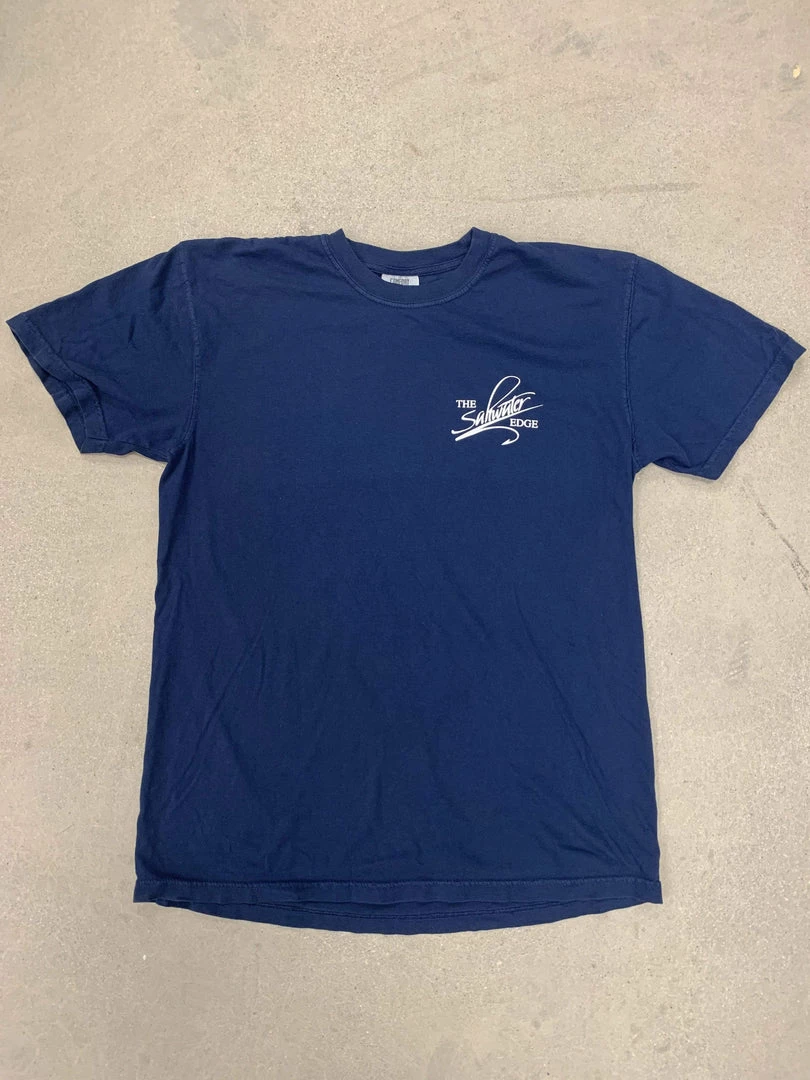 The Saltwater Edge SWE Striped Bass Short Sleeve Navy 3 The Saltwater Edge SWE Striped Bass Short Sleeve Navy