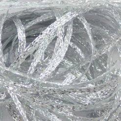 Hareline Dubbin Fly Tying Flat Diamond Braid (Silver - #344)
