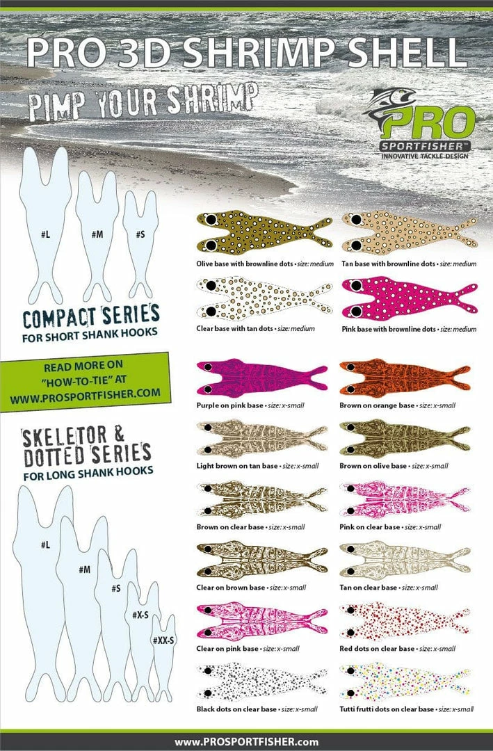 Pro Sportfisher Pro 3D Shrimp Shells 3 Pro Sportfisher Pro 3D Shrimp Shells