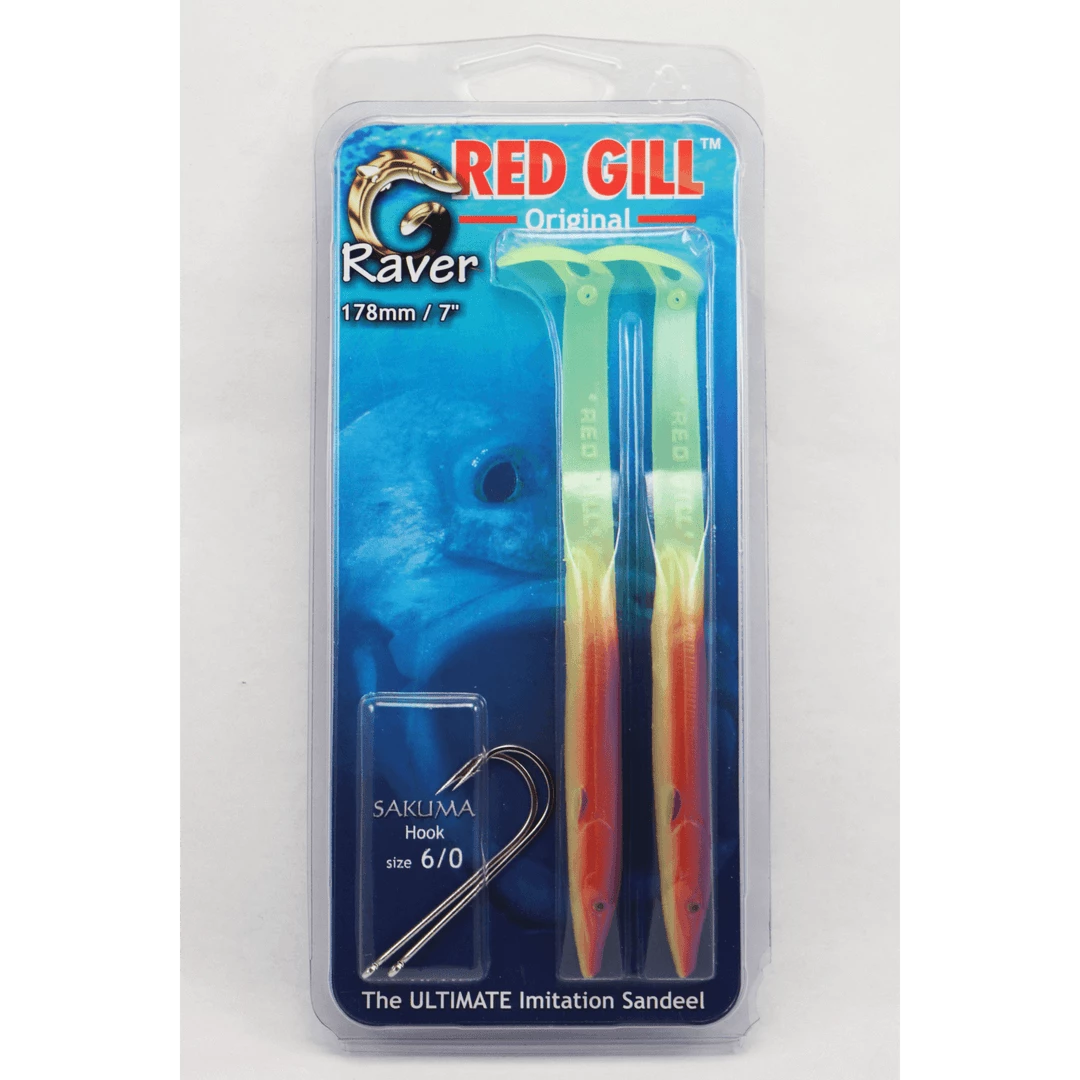 Red Gill Lures Red Gill Original - Raver 178mm Soft Plastic Lures 9 Red Gill Lures Red Gill Original - Raver 178mm Soft Plastic Lures