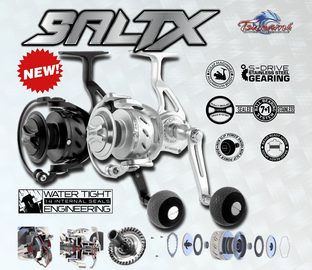Tsunami Fishing Tsunami SaltX Spinning Reels 5 Tsunami Fishing Tsunami SaltX Spinning Reels