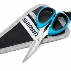 Shimano Fishing Shimano Brutas Silver Nickel 5" Braid Scissors W/ Sheath Fishing Tools