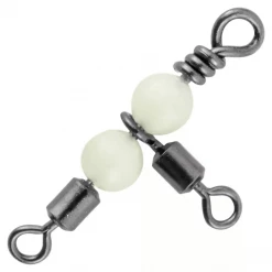 Tsunami Fishing Snaps And Swivels Tsunami Rolling T-Swivels With Glow Beads